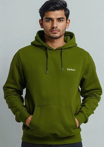 Hoodie Unisex Solid Green