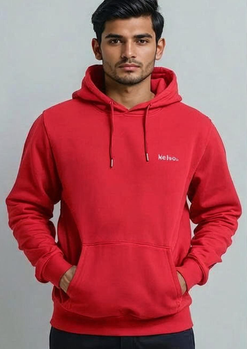Hoodie Unisex Solid red