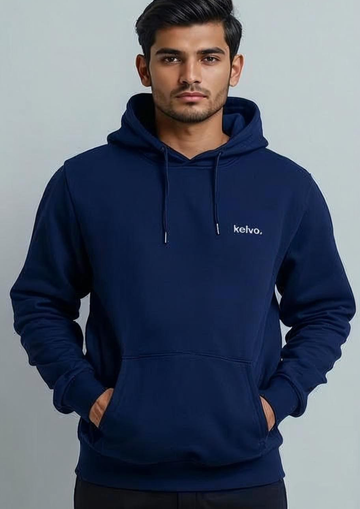 Hoodie Unisex Solid blue