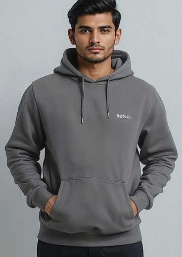 Hoodie Unisex Solid gray