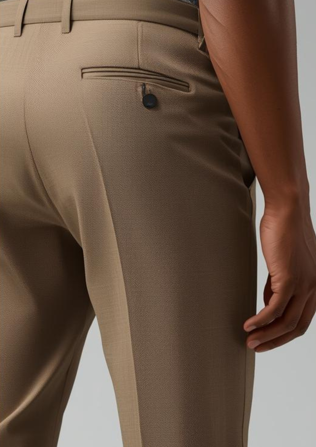 Lycra Formal Pant for Men (santal)
