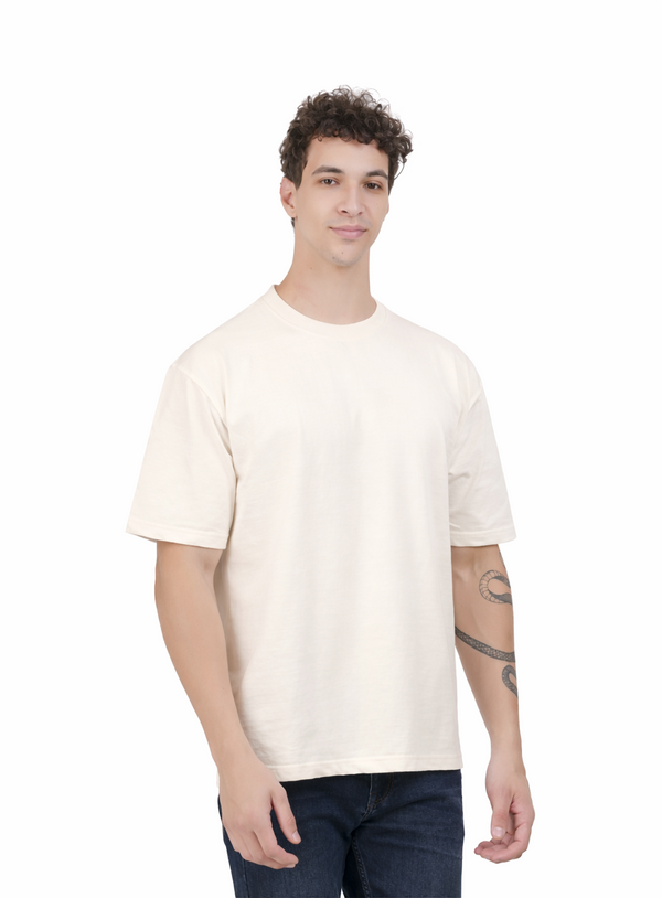 Kelvo Oversized T-Shirt | 240 GSM Cotton | Beige