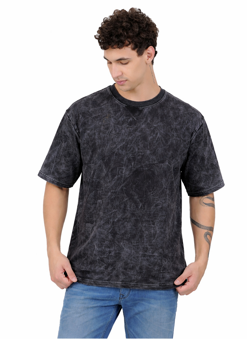 Acid Wash Oversized Cotton T-shirt