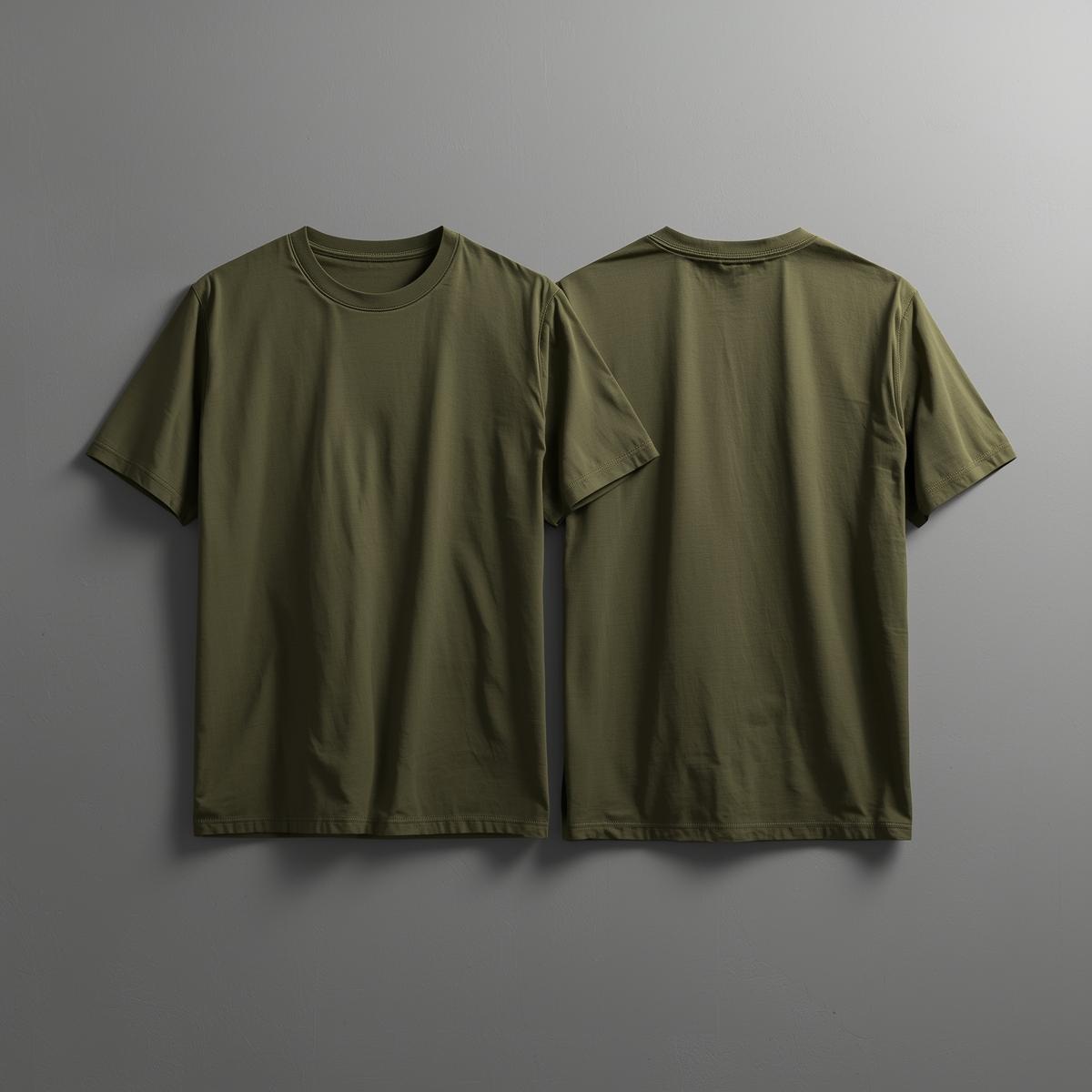 Plain Half Sleeve T-Shirt(Olive Green)