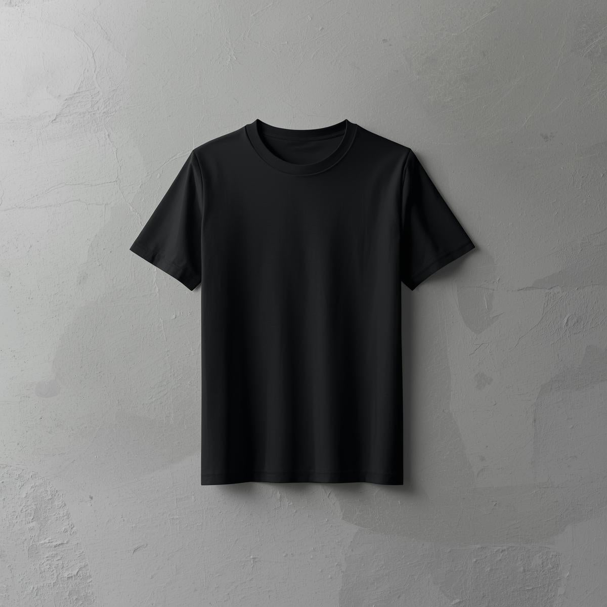 Plain Half Sleeve T-Shirt(black)