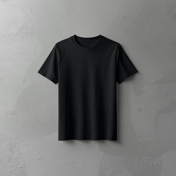 Plain Half Sleeve T-Shirt(black)
