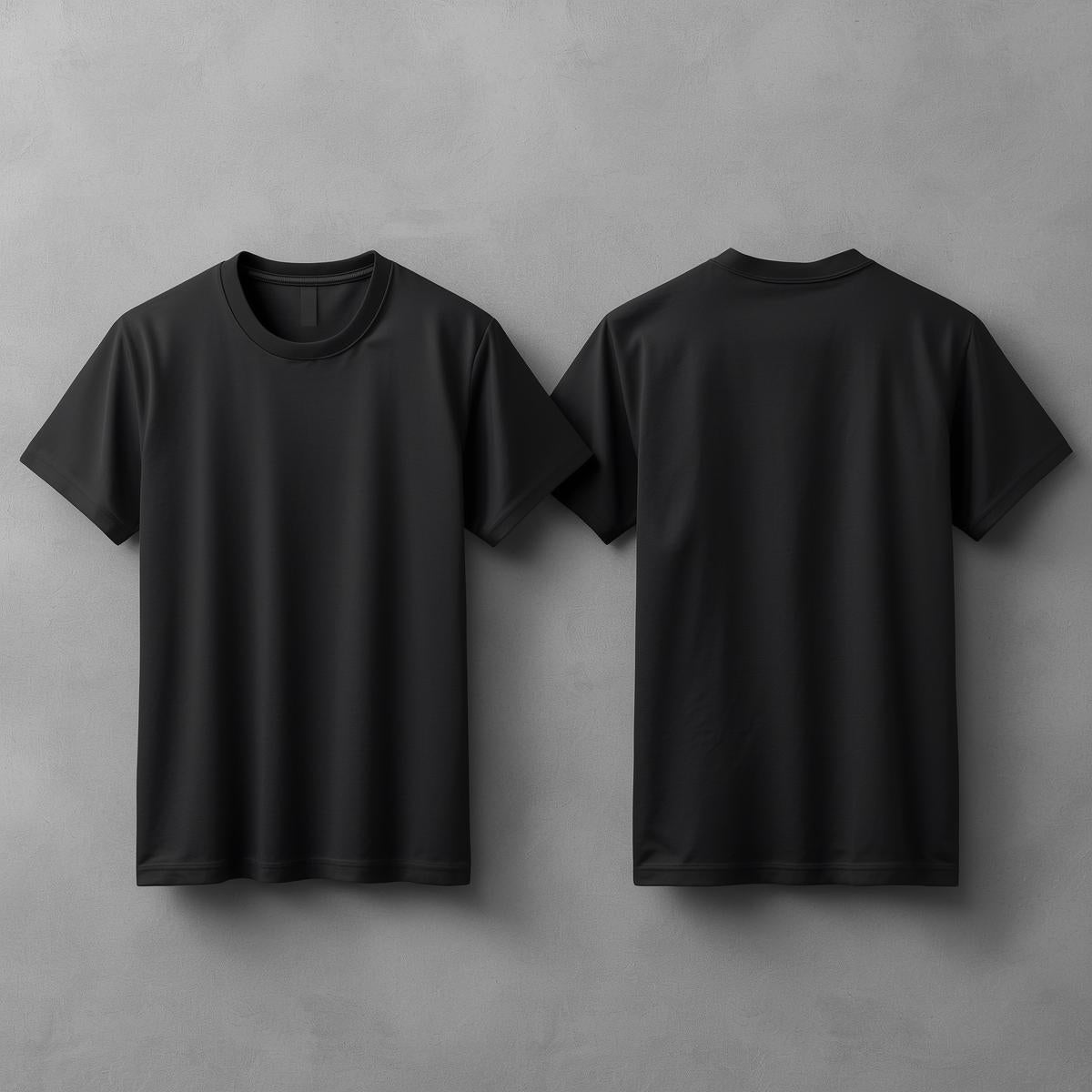 Plain Half Sleeve T-Shirt(black)