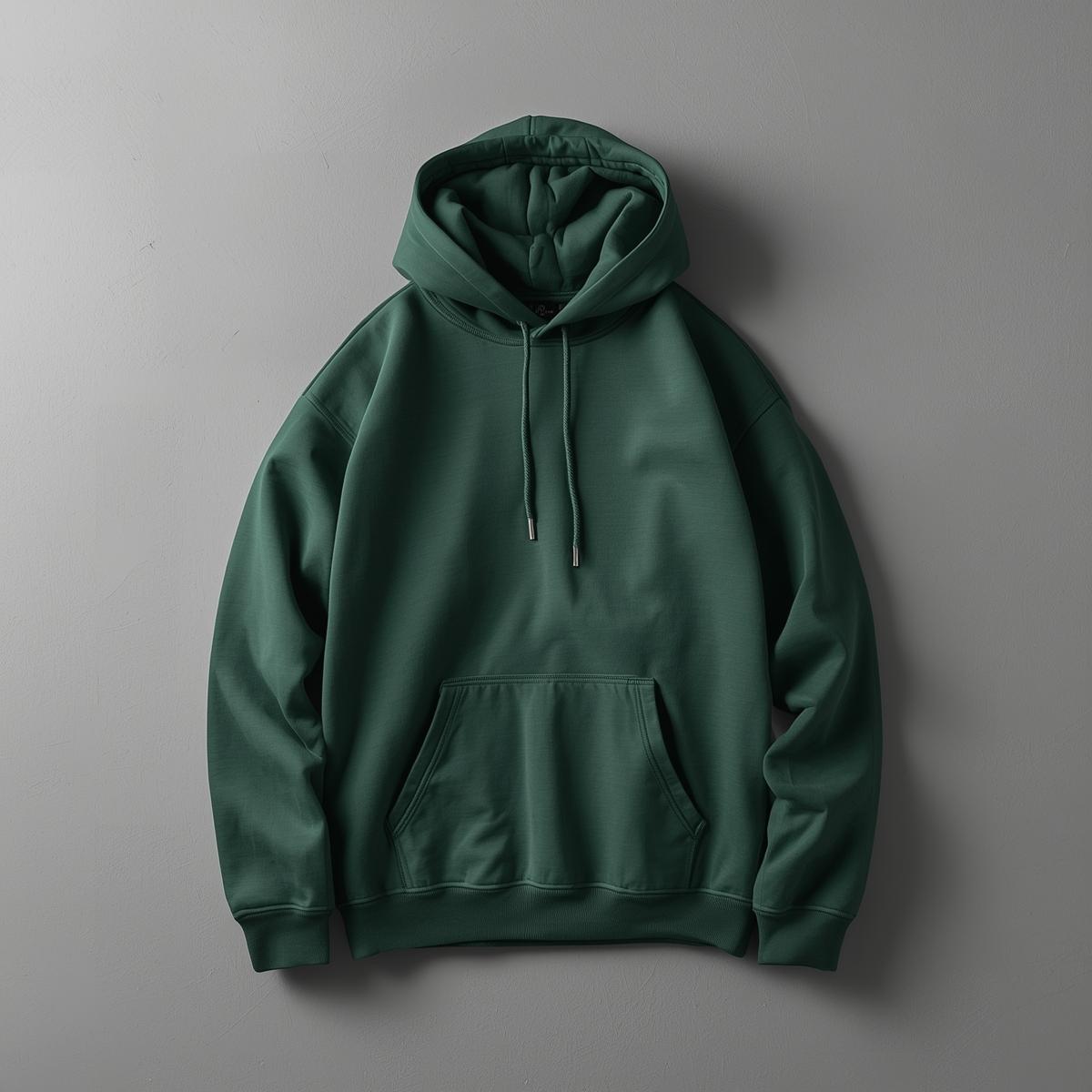 Hoodie Unisex Solid Green