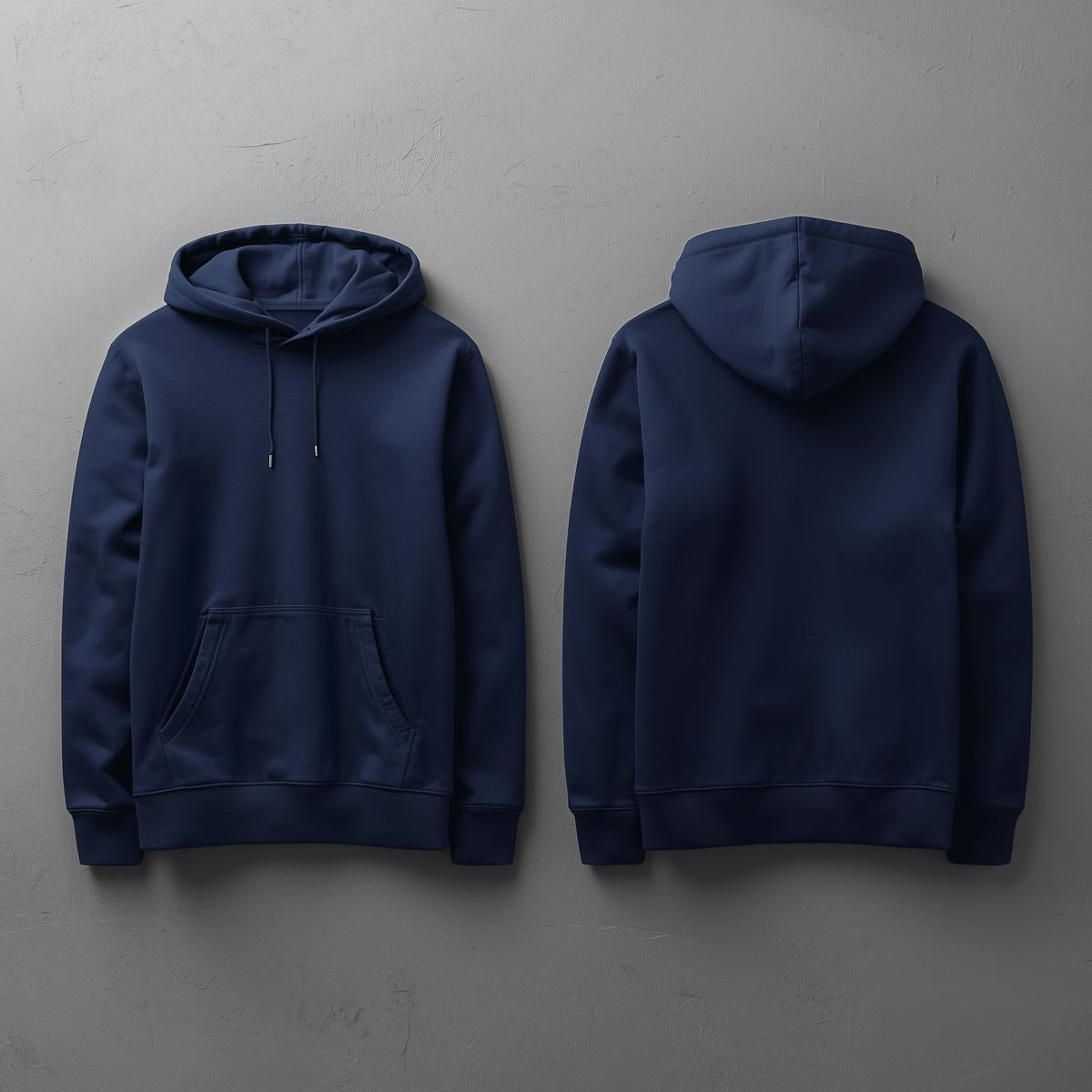 Hoodie Unisex Solid Navy