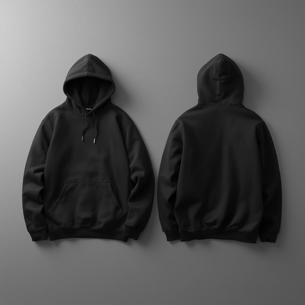 Hoodie Unisex Solid black