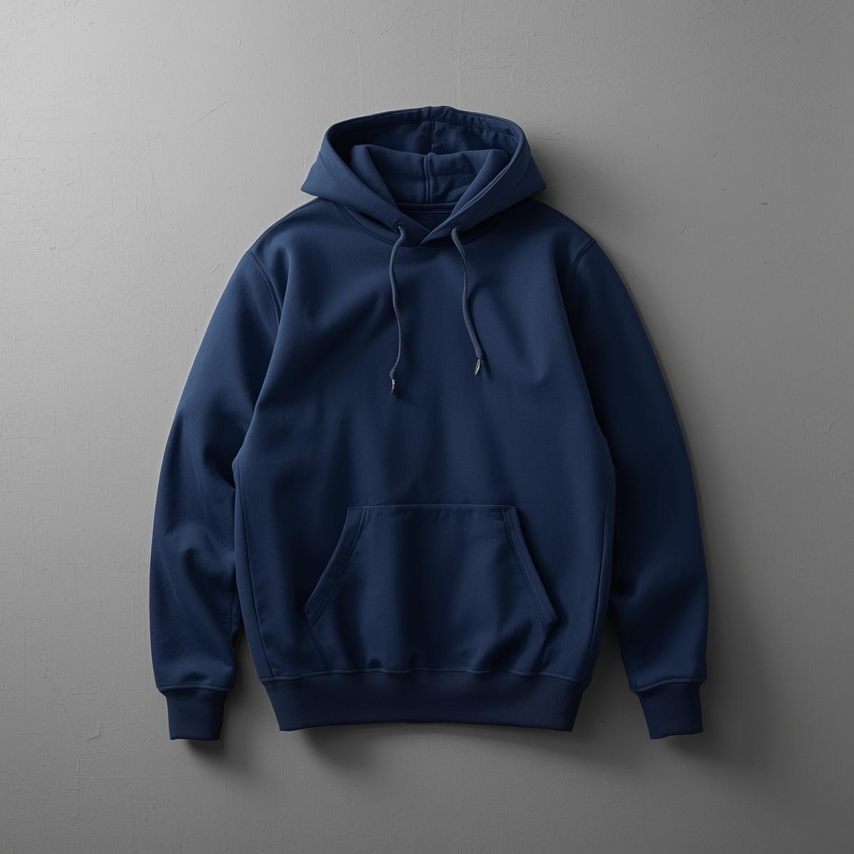 Hoodie Unisex Solid Navy