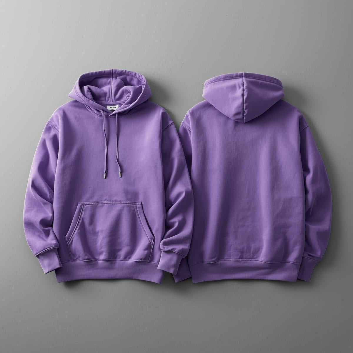 Hoodie Unisex Solid Purple
