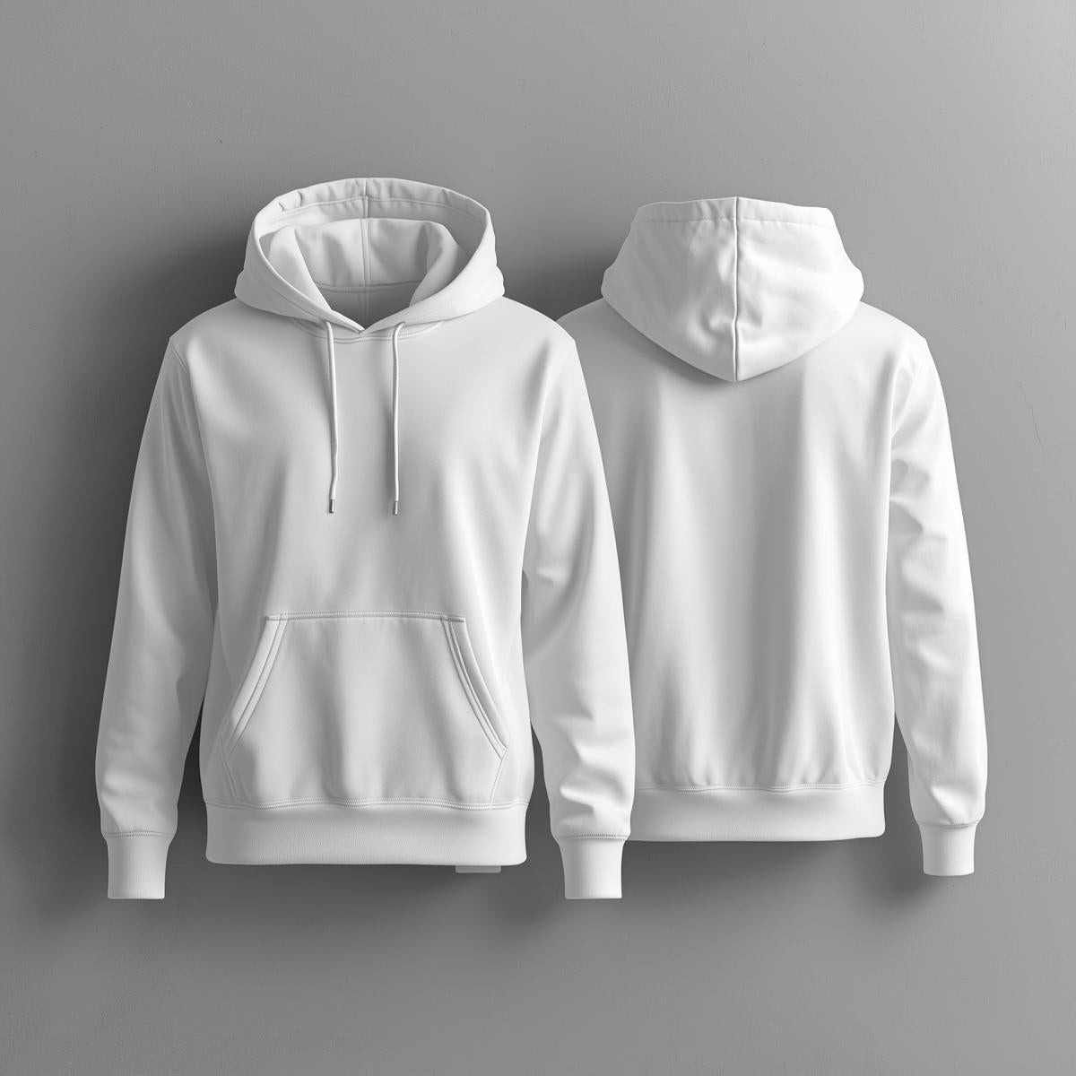 Hoodie Unisex Solid white
