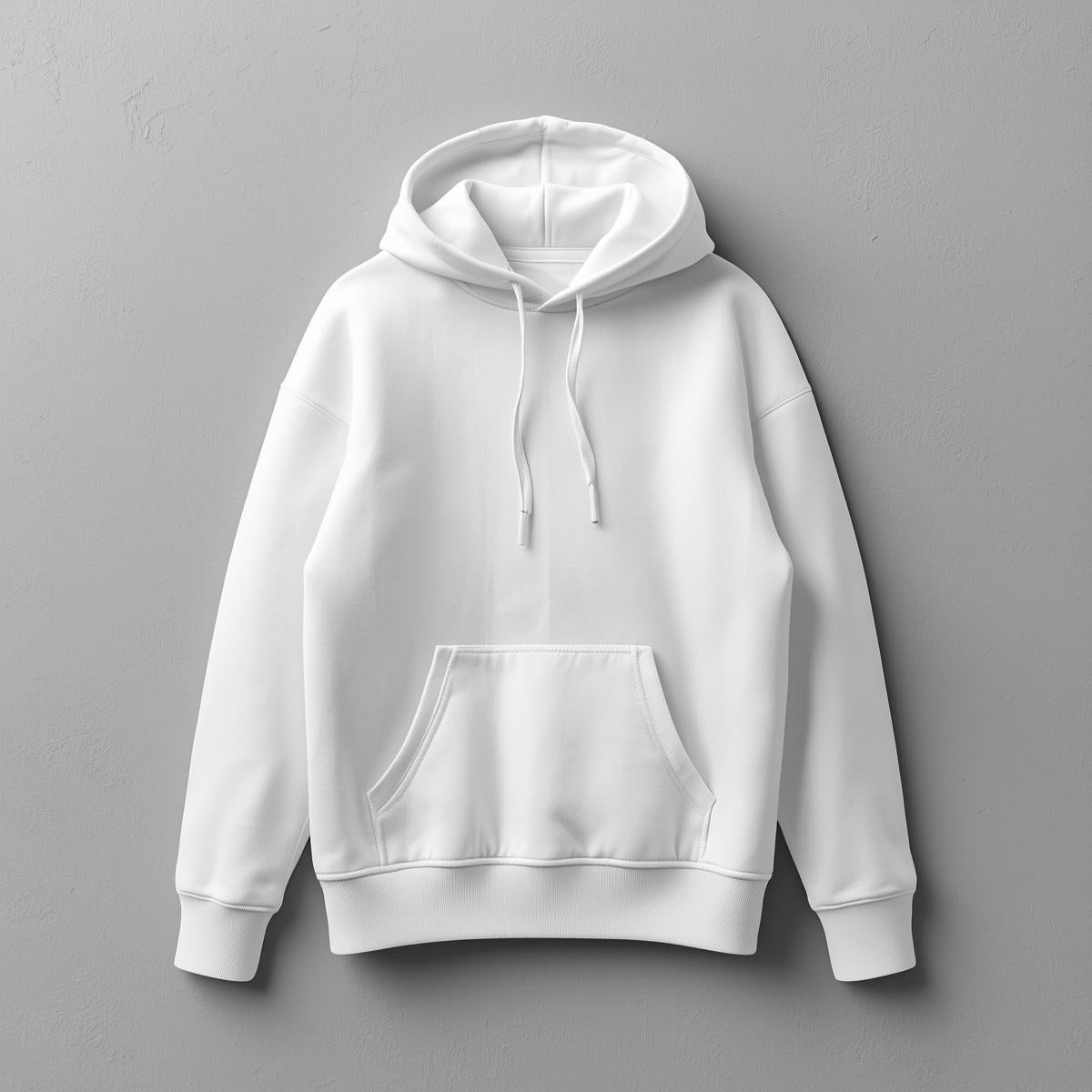 Hoodie Unisex Solid white