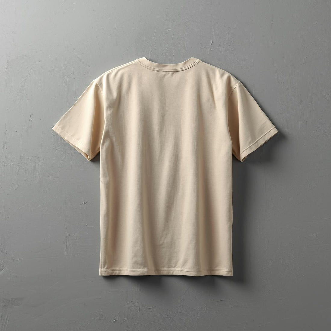 Plain Half Sleeve T-Shirt(Beige)