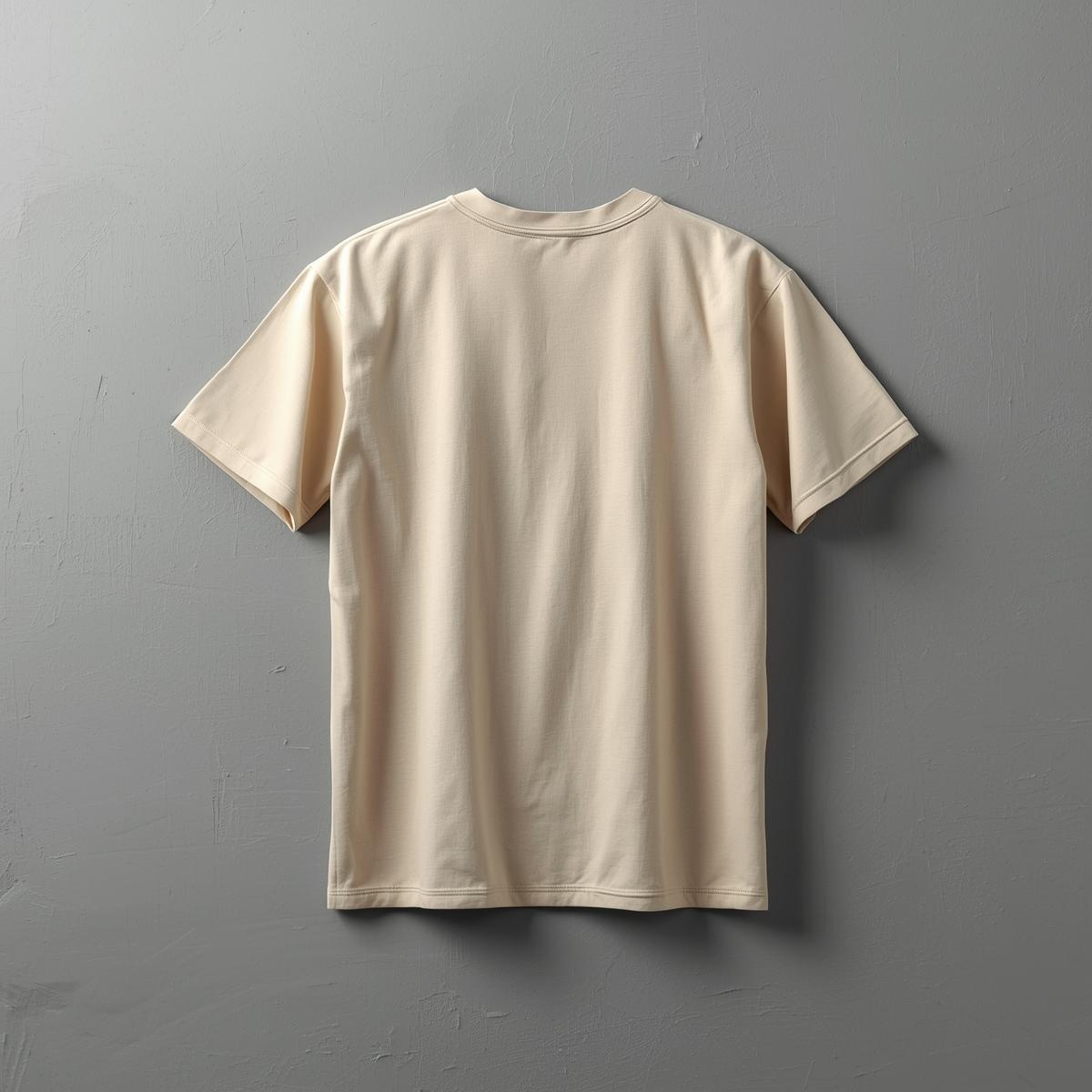 Plain Half Sleeve T-Shirt(Beige)