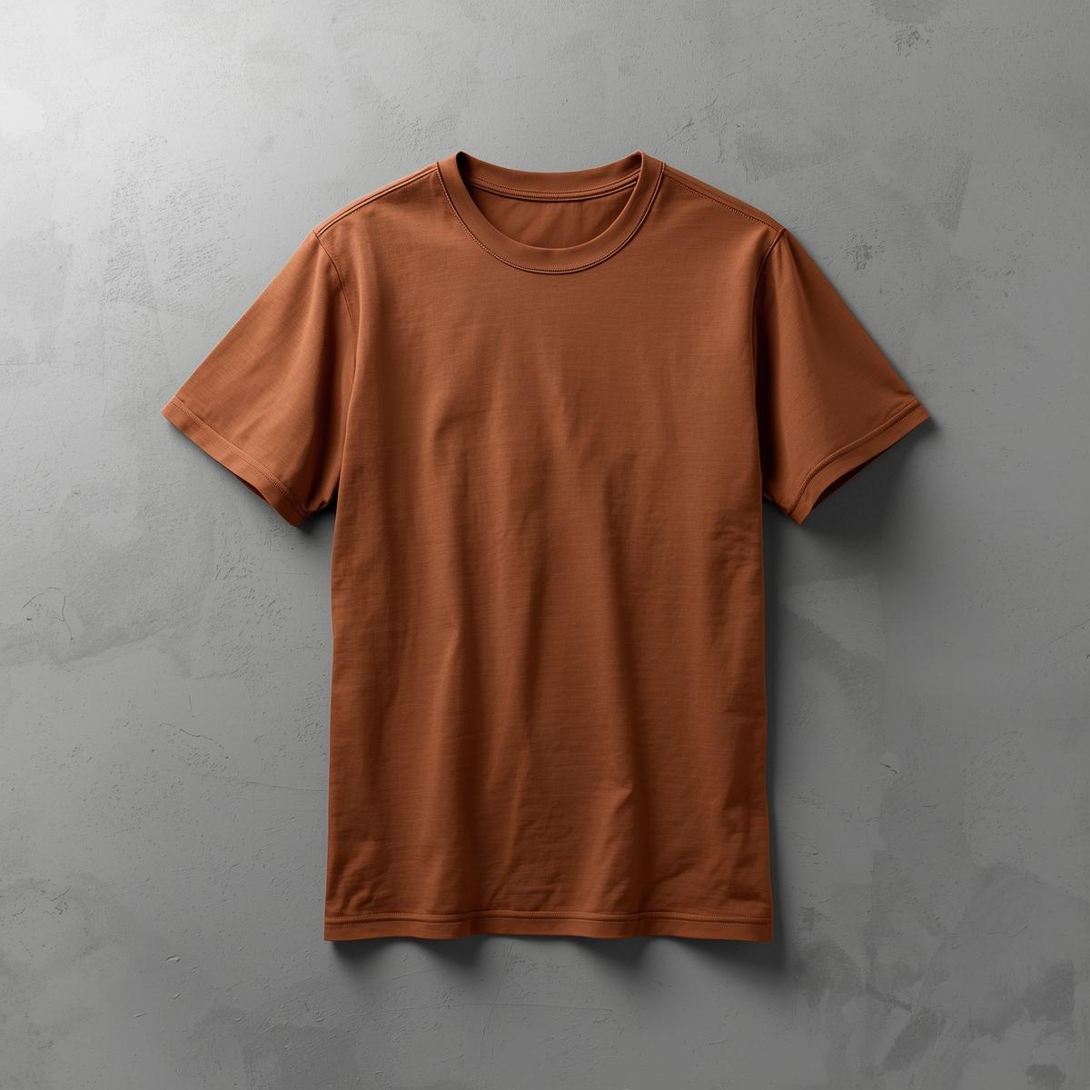 Plain Half Sleeve T-Shirt(Brown)