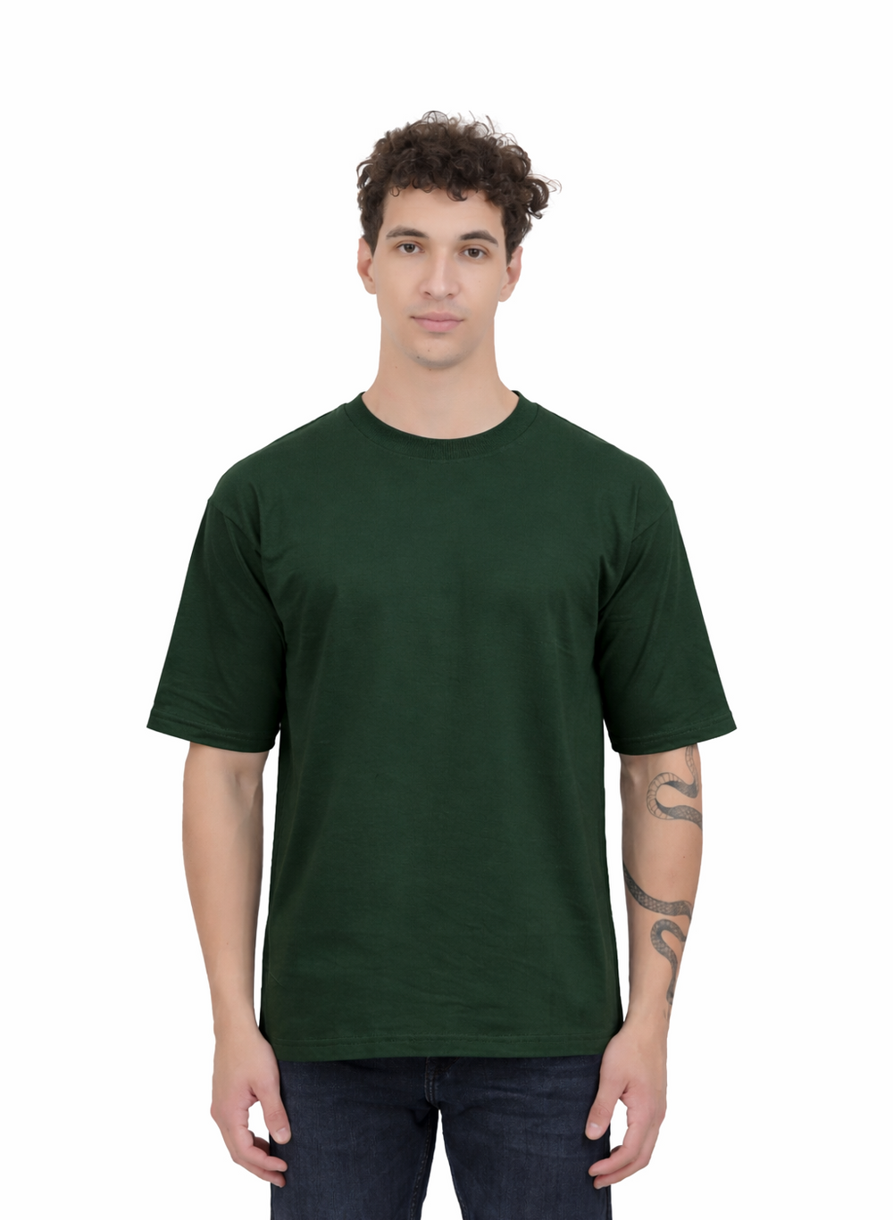 Pack of 3 Oversized T-Shirts for Men – Soft Cotton Combo Set (Blue,Green,Gray)