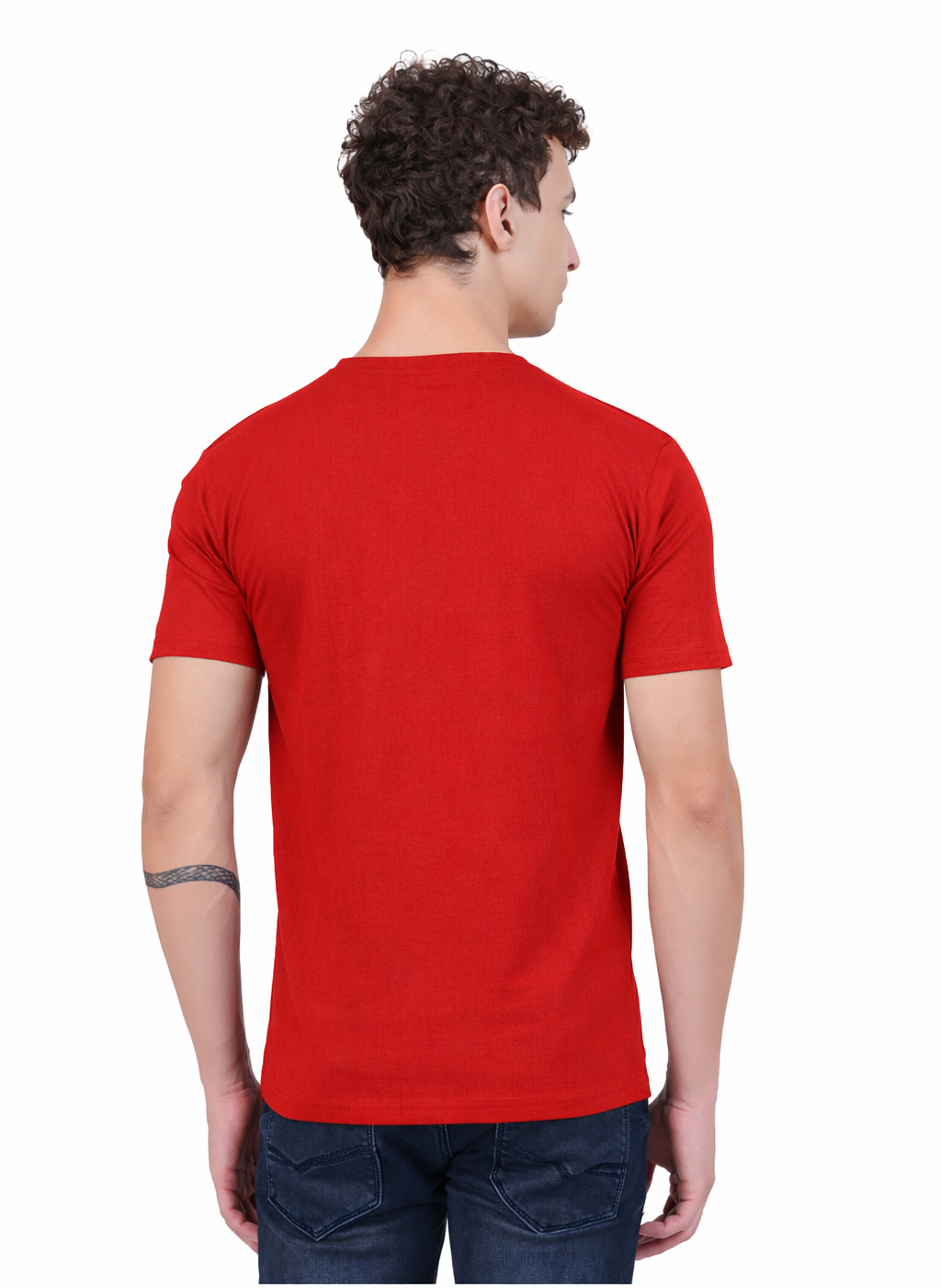 Plain Half Sleeve T-Shirt(Red)