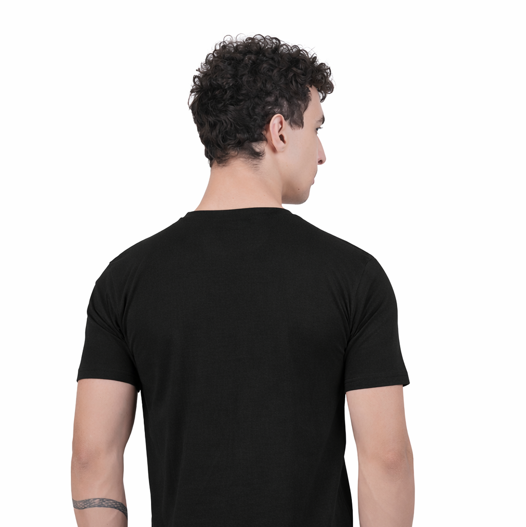 Plain Half Sleeve T-Shirt(black)