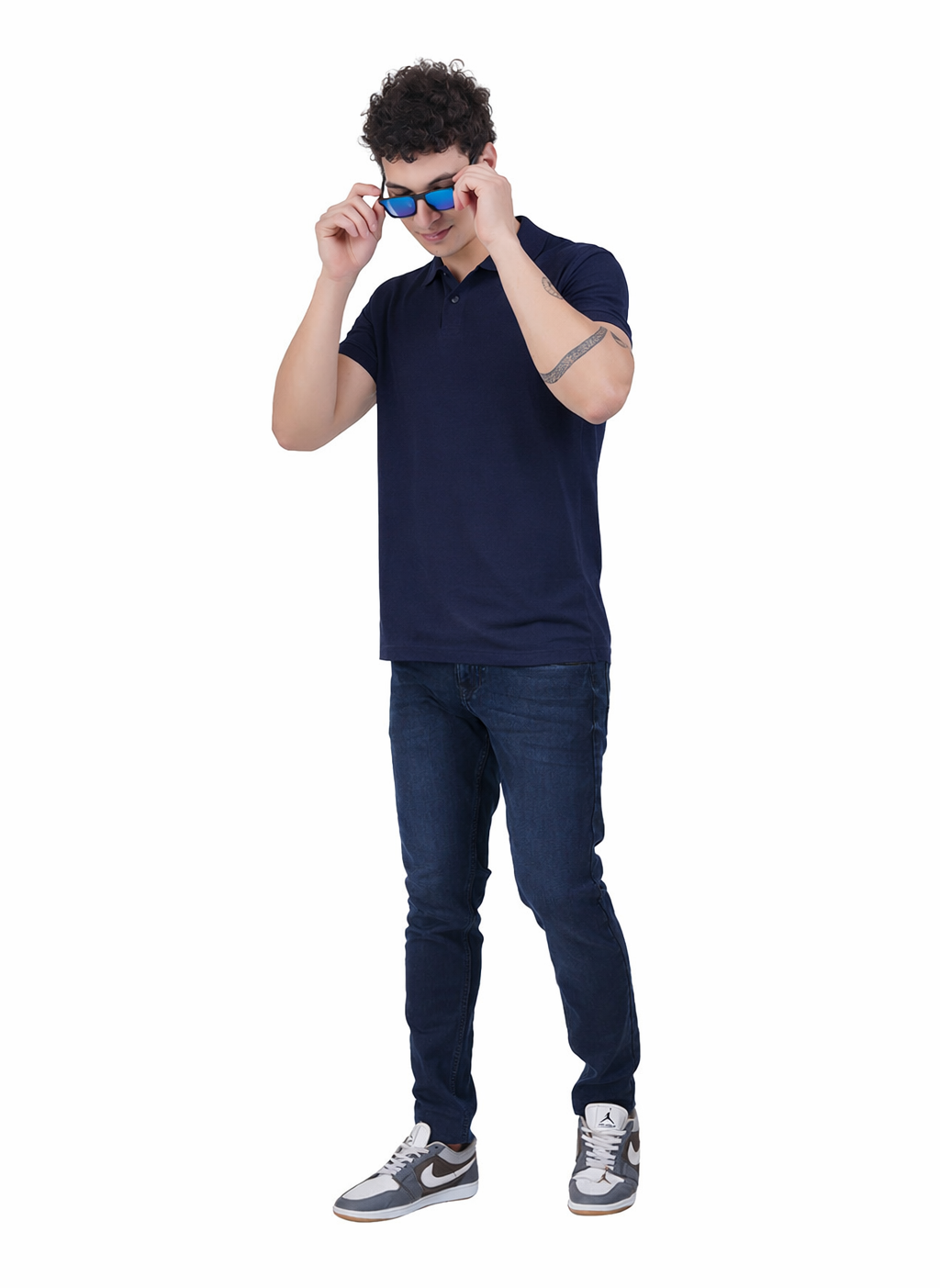 Men’s Premium Solid Polo T-Shirt – Navy