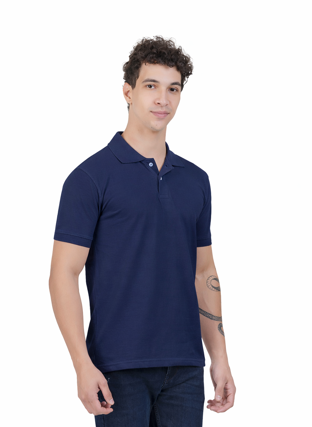 Men’s Premium Solid Polo T-Shirt – Navy