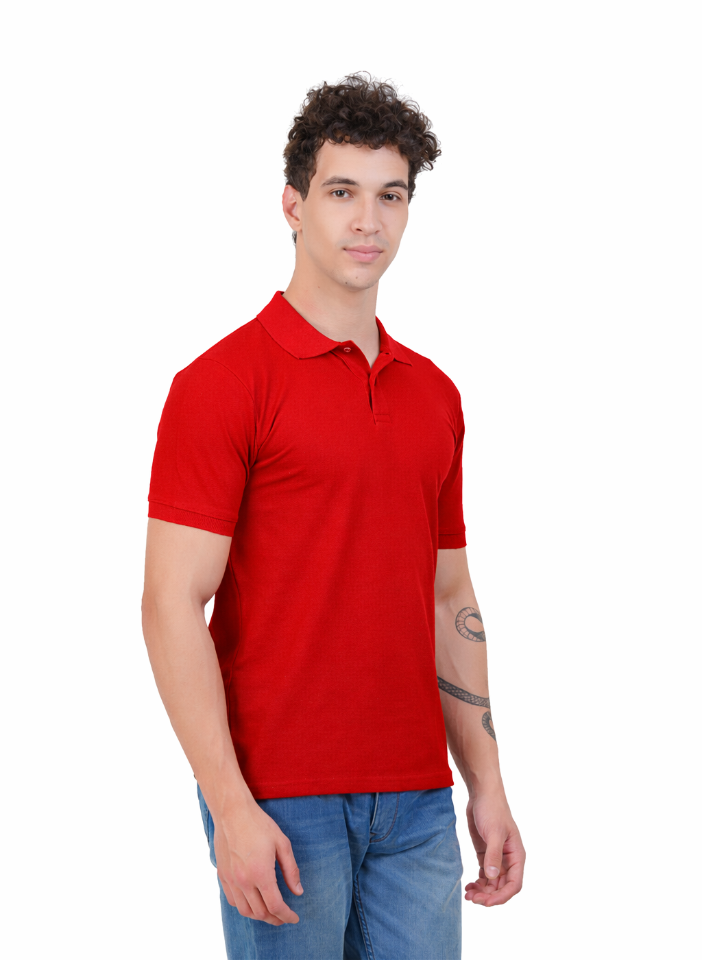 Men’s Premium Solid Polo T-Shirt – Red