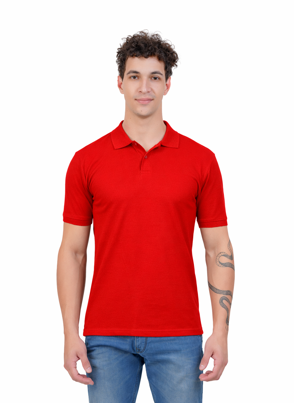 Men’s Premium Solid Polo T-Shirt – Red