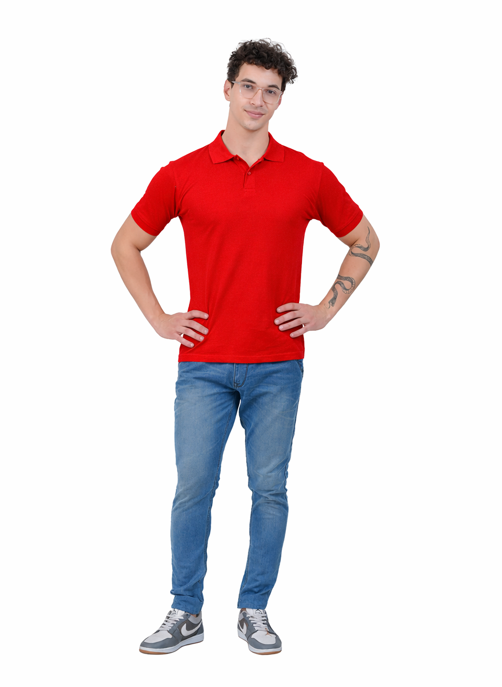 Men’s Premium Solid Polo T-Shirt – Red