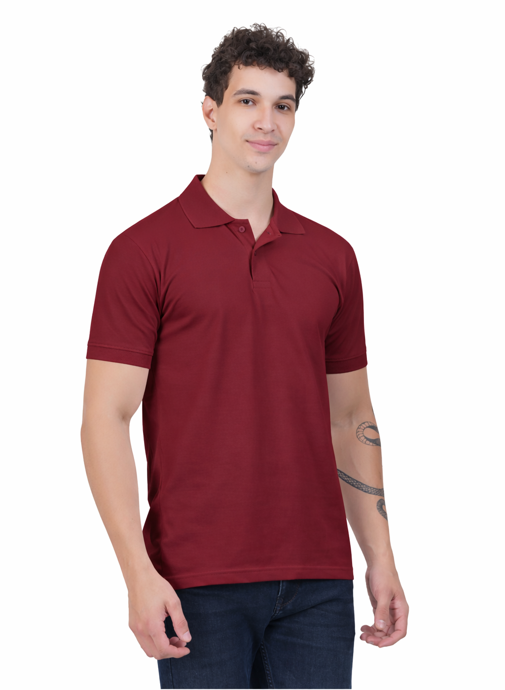 Men’s Premium Solid Polo T-Shirt – Maroon