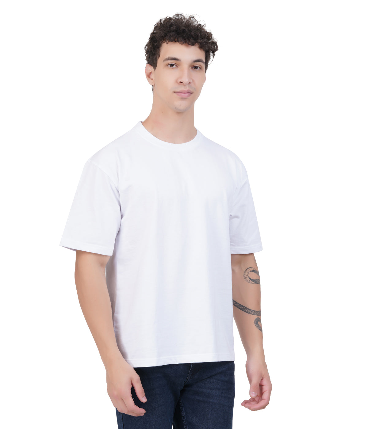 Pack of 3 Oversized T-Shirts for Men – Soft Cotton Combo Set (White,Blue,Red)
