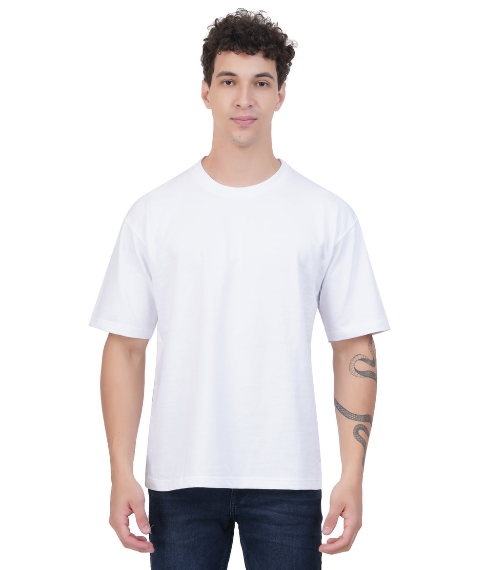 Pack of 3 Oversized T-Shirts for Men – Soft Cotton Combo Set (Black,White,Gray)
