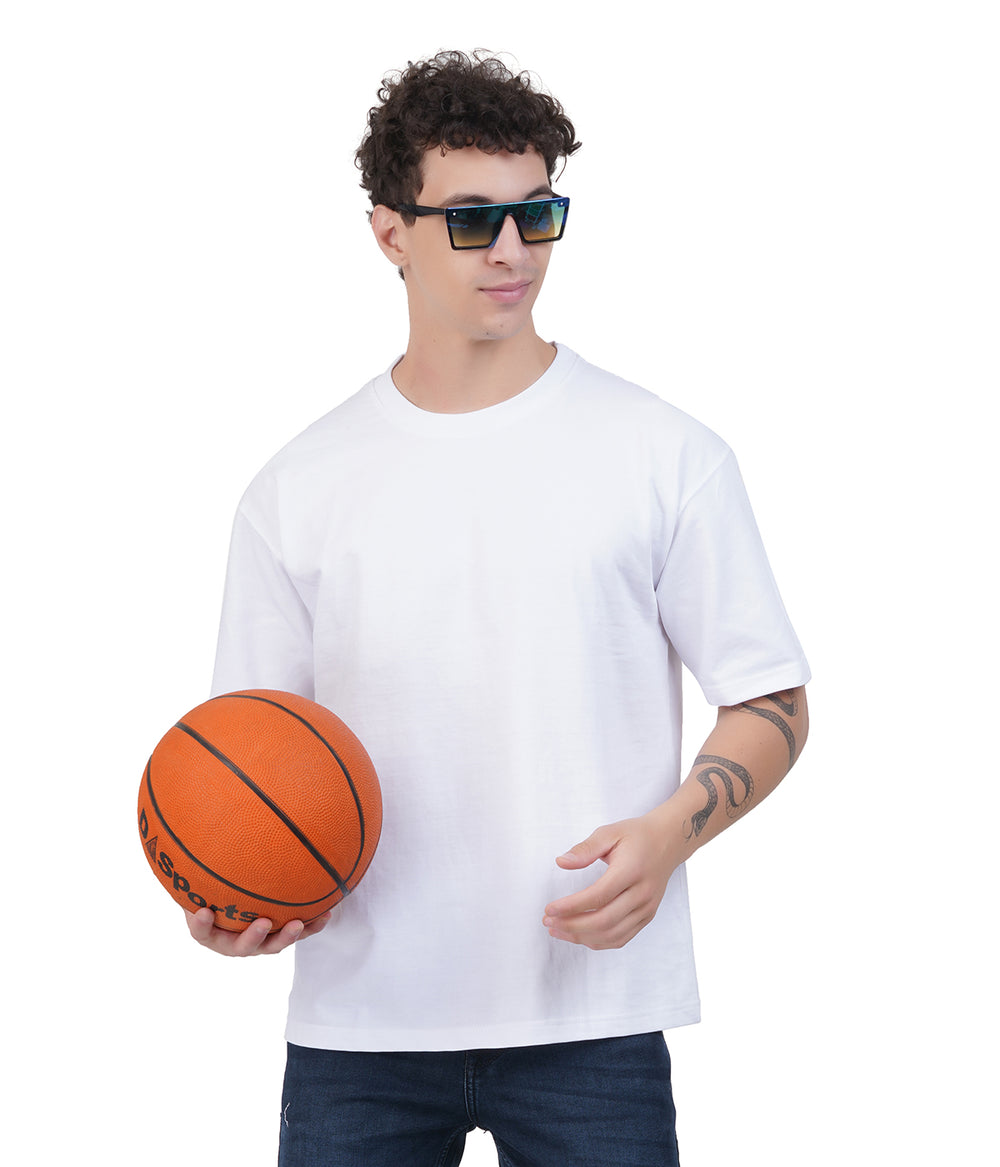 Kelvo Oversized T-Shirt | 240 GSM Cotton | White