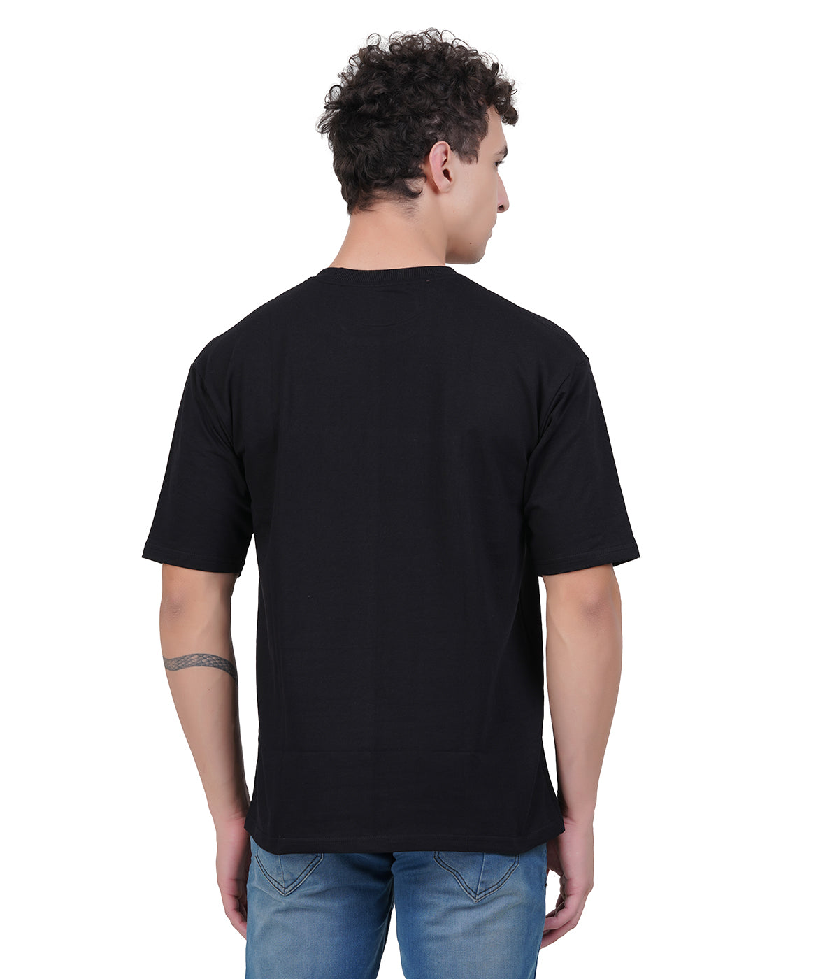 Pack of 3 Oversized T-Shirts for Men – Soft Cotton Combo Set (Black,Gray.Blue)