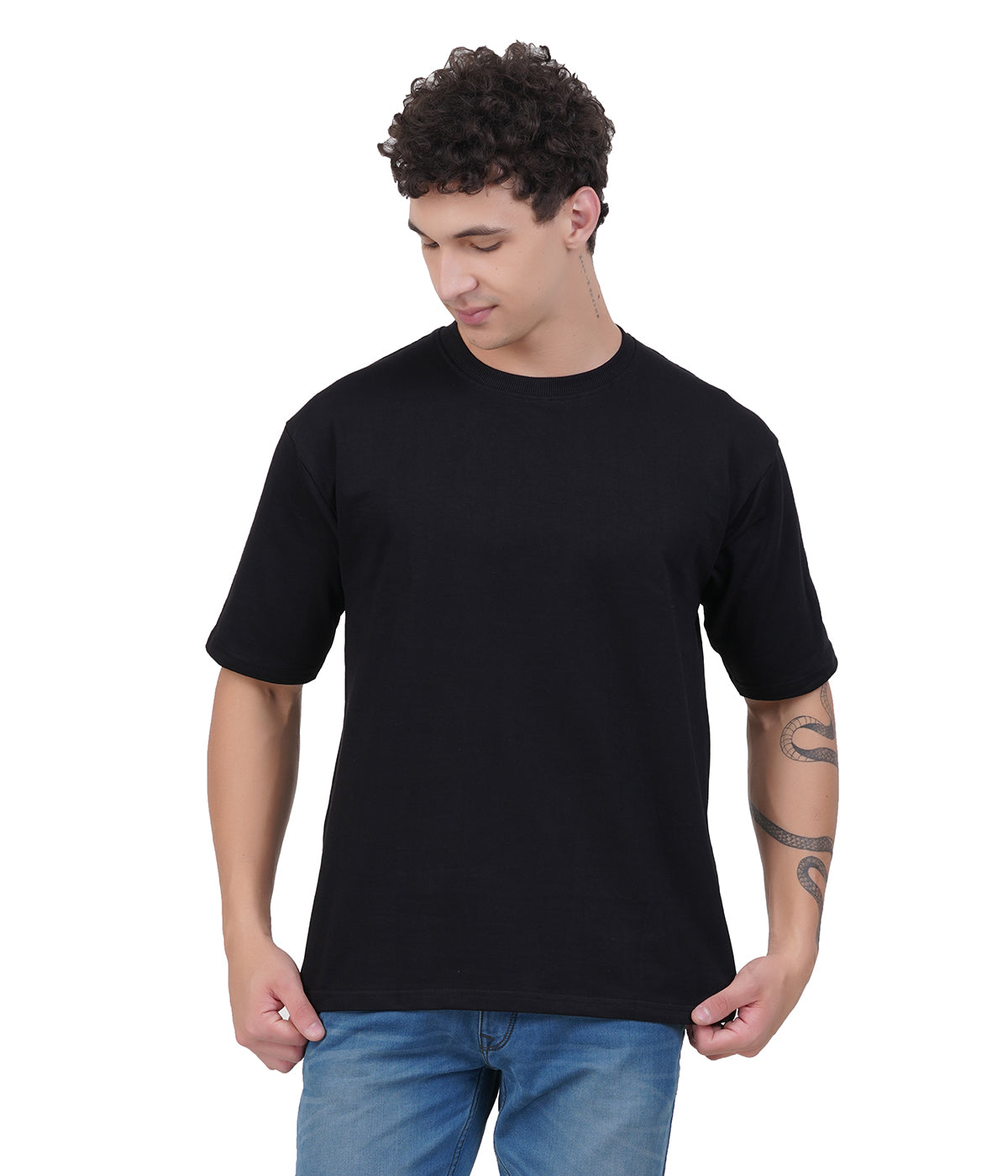 Pack of 3 Oversized T-Shirts for Men – Soft Cotton Combo Set (Gray,Red,Black)