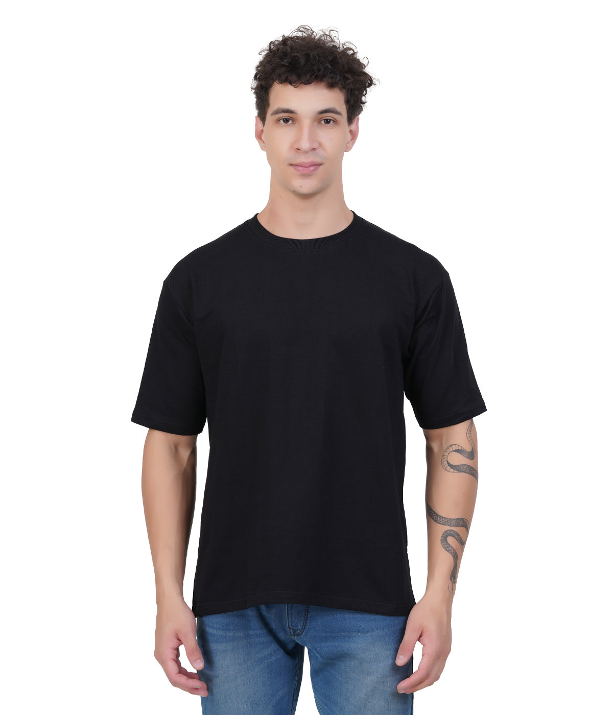 Pack of 3 Oversized T-Shirts for Men – Soft Cotton Combo Set (Black,Red,Beige)