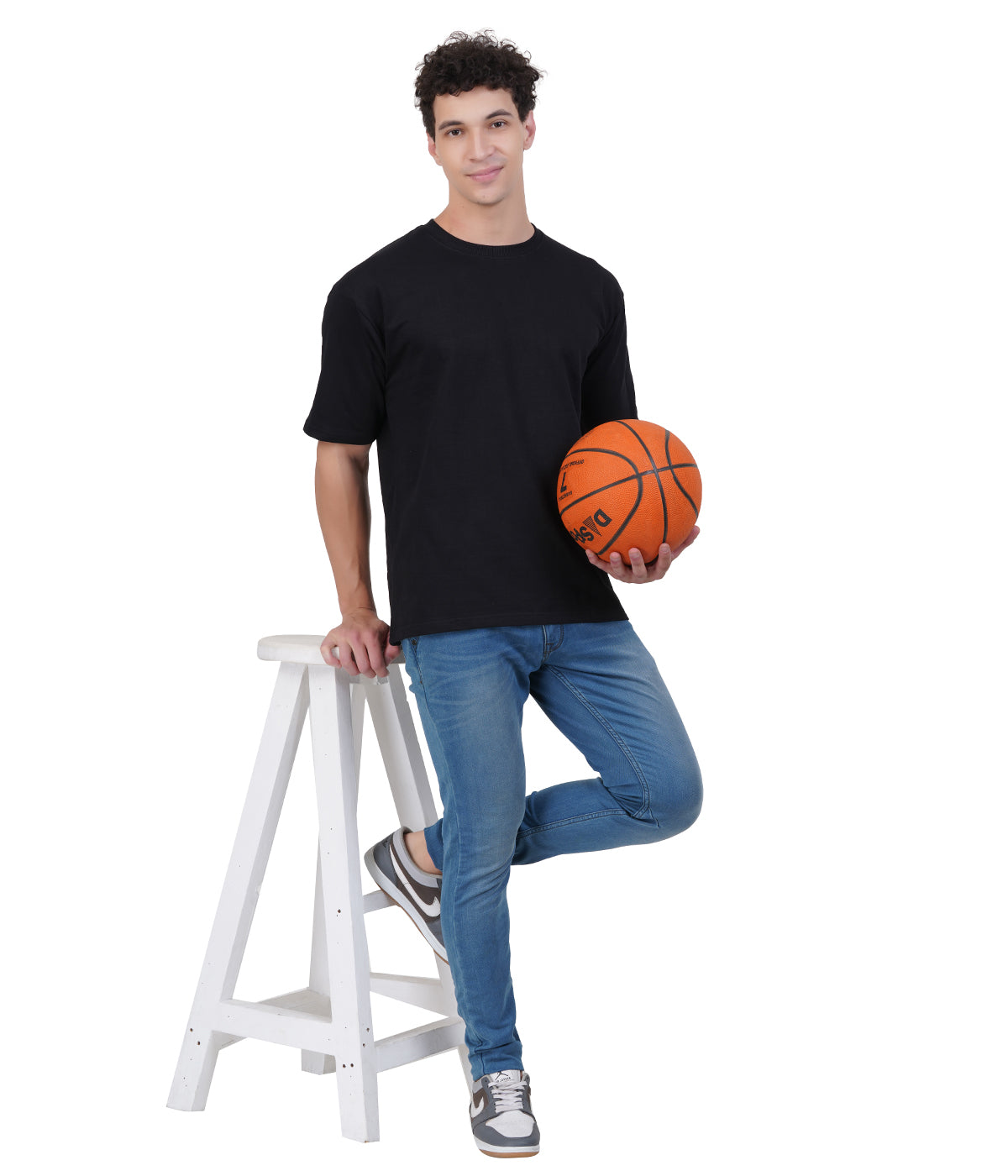 Kelvo Oversized T-Shirt | 240 GSM Cotton | Black