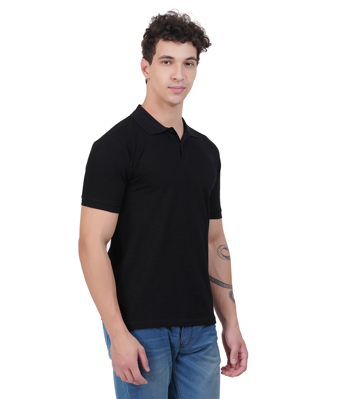 Men’s Premium Solid Polo T-Shirt – Black