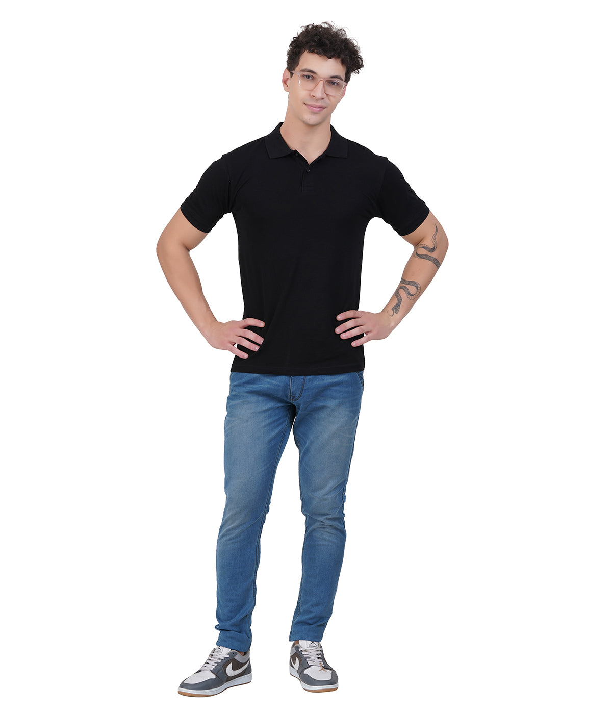 Men’s Premium Solid Polo T-Shirt – Black