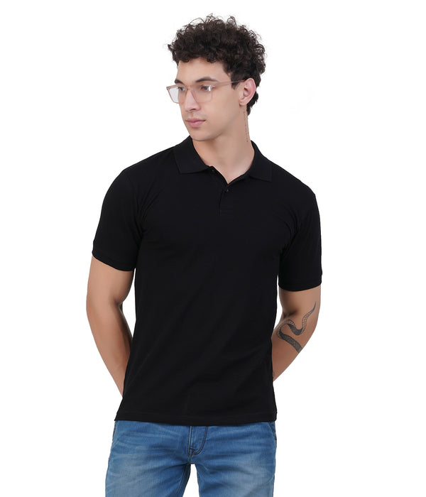 Men’s Premium Solid Polo T-Shirt – Black