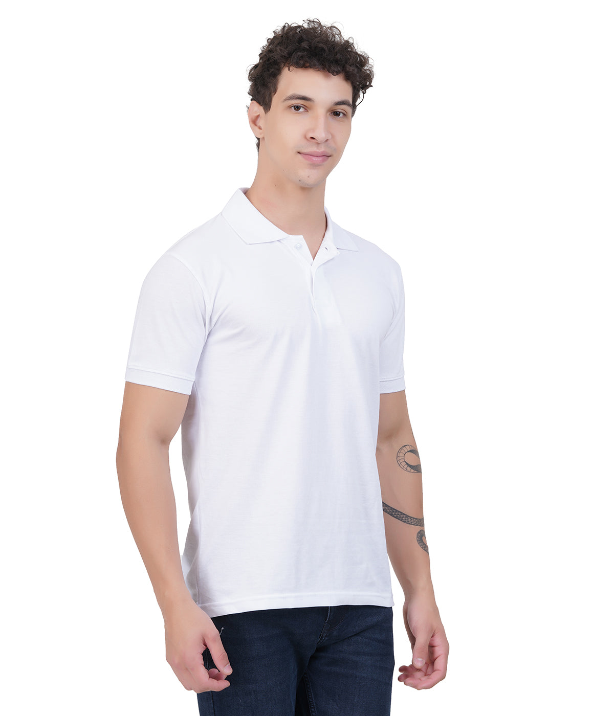 Men’s Premium Solid Polo T-Shirt – White