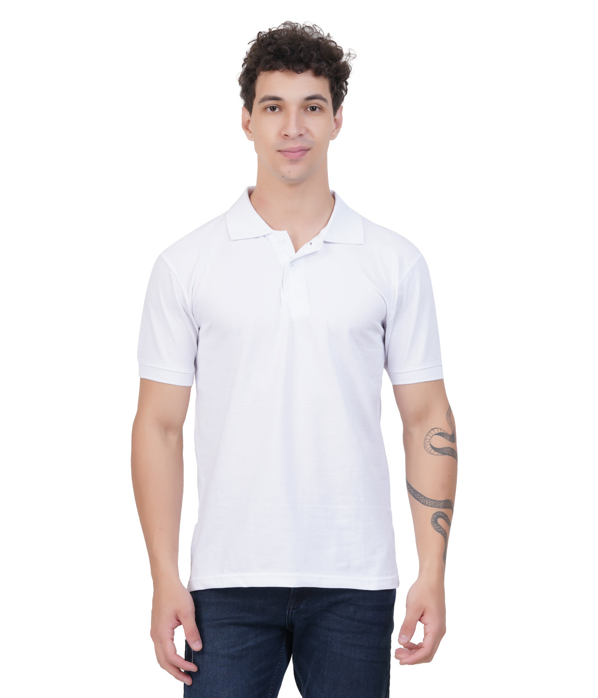 Men’s Premium Solid Polo T-Shirt – White