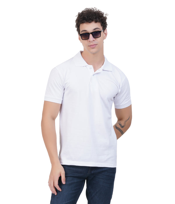 Men’s Premium Solid Polo T-Shirt – White