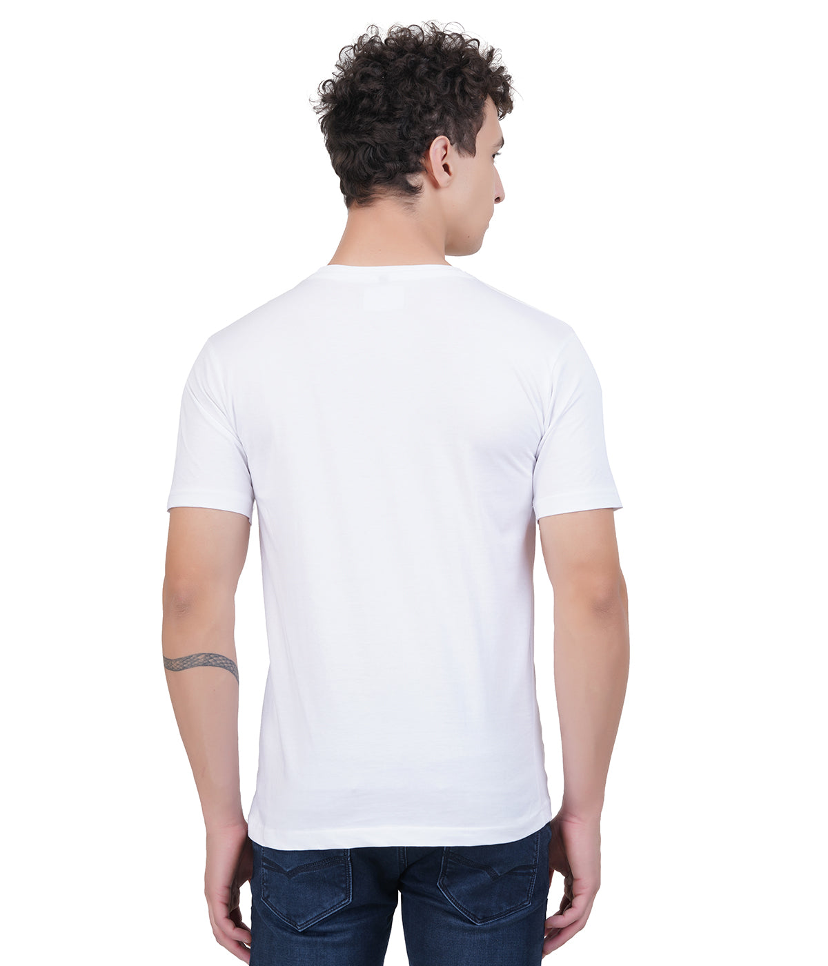 Plain Half Sleeve T-Shirt(white)