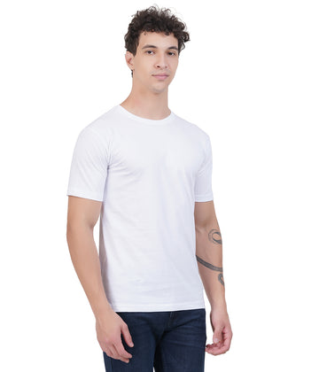 Plain Half Sleeve T-Shirt(white)
