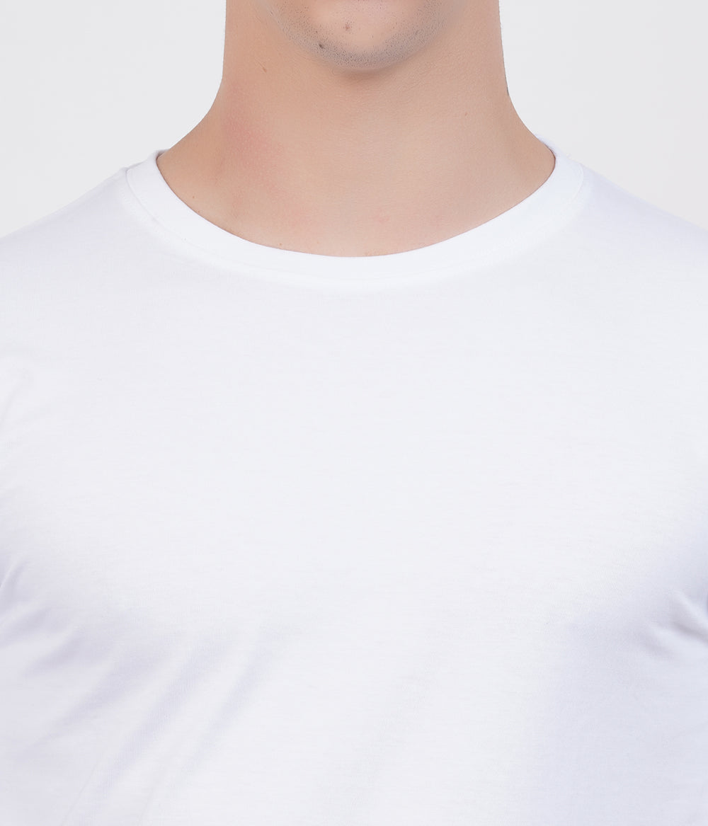 Plain Half Sleeve T-Shirt(white)