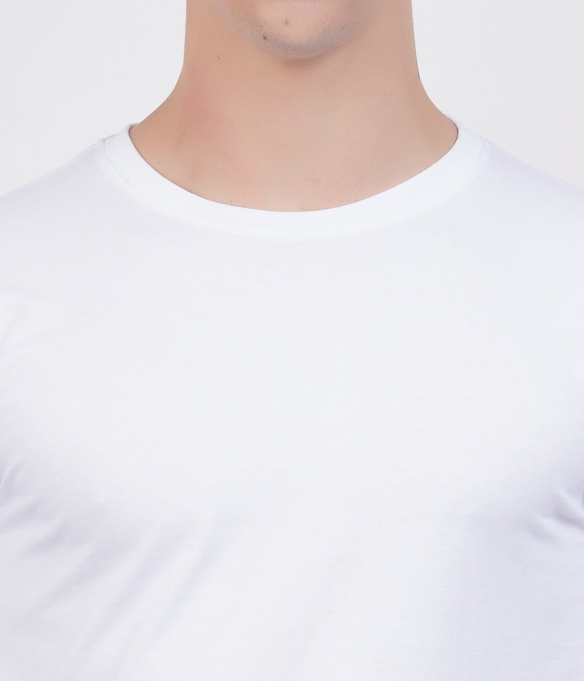 Plain Half Sleeve T-Shirt(white)