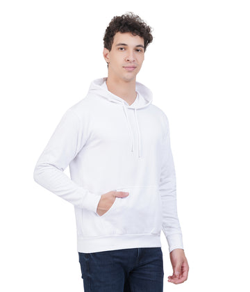Hoodie Unisex Solid white