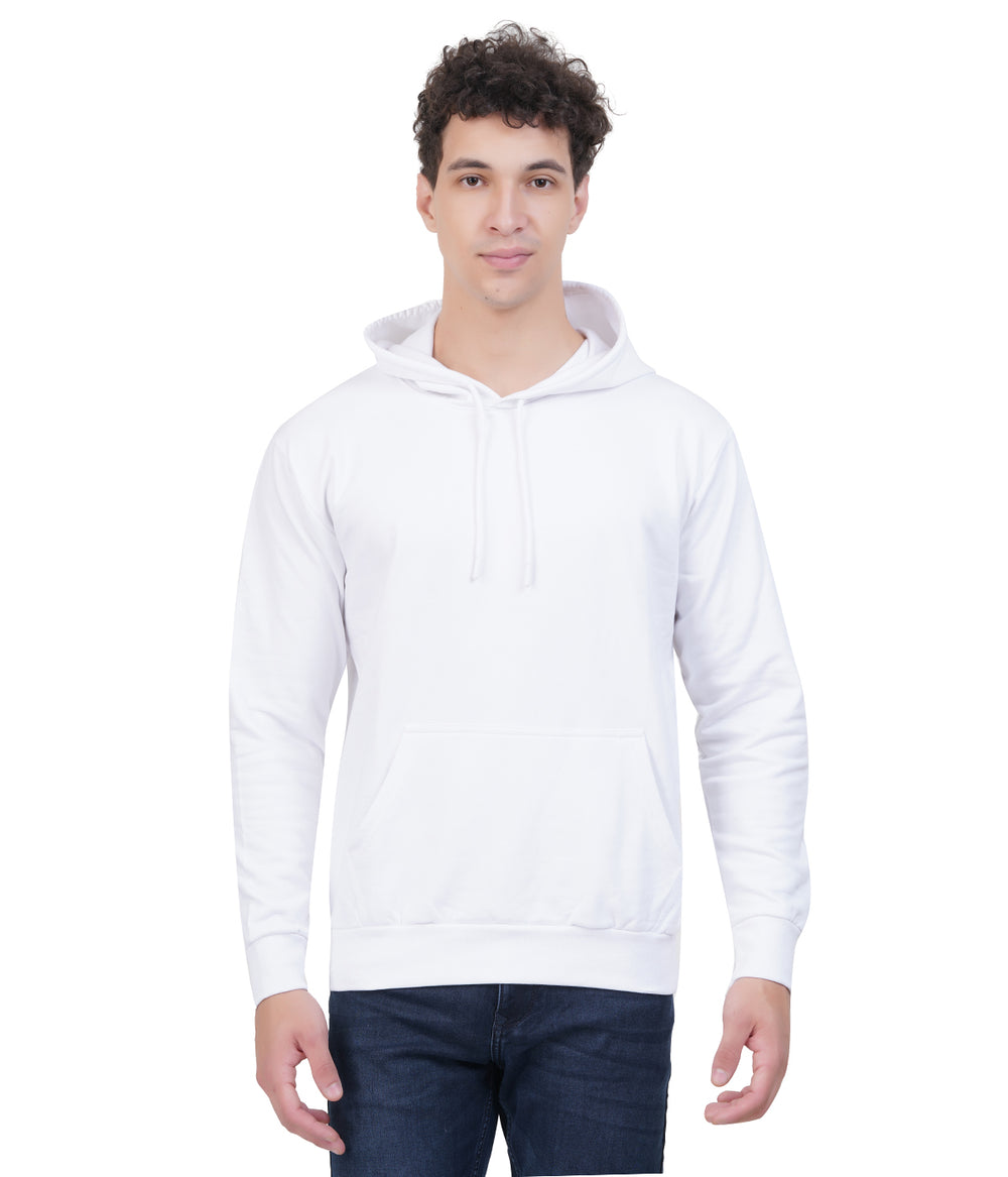 Hoodie Unisex Solid white