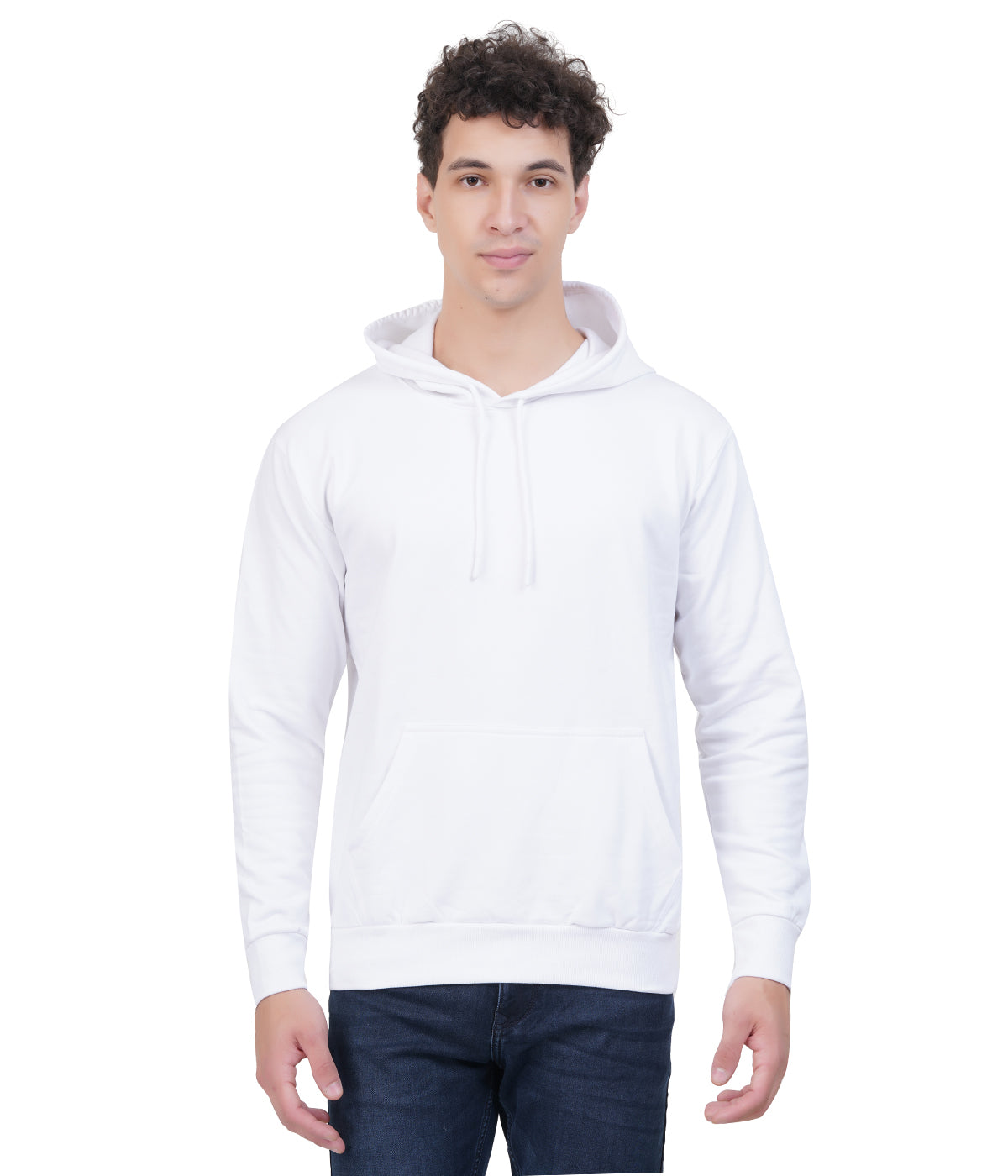 Hoodie Unisex Solid white